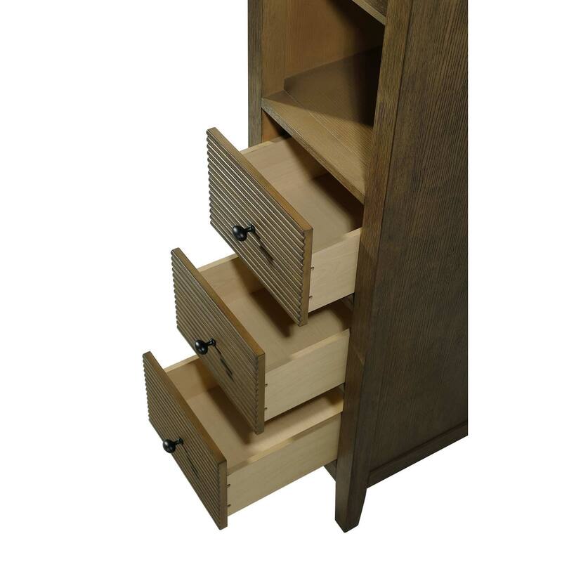 Kensington 16-28 Inch Open Shelving Bath Storage Cabinet