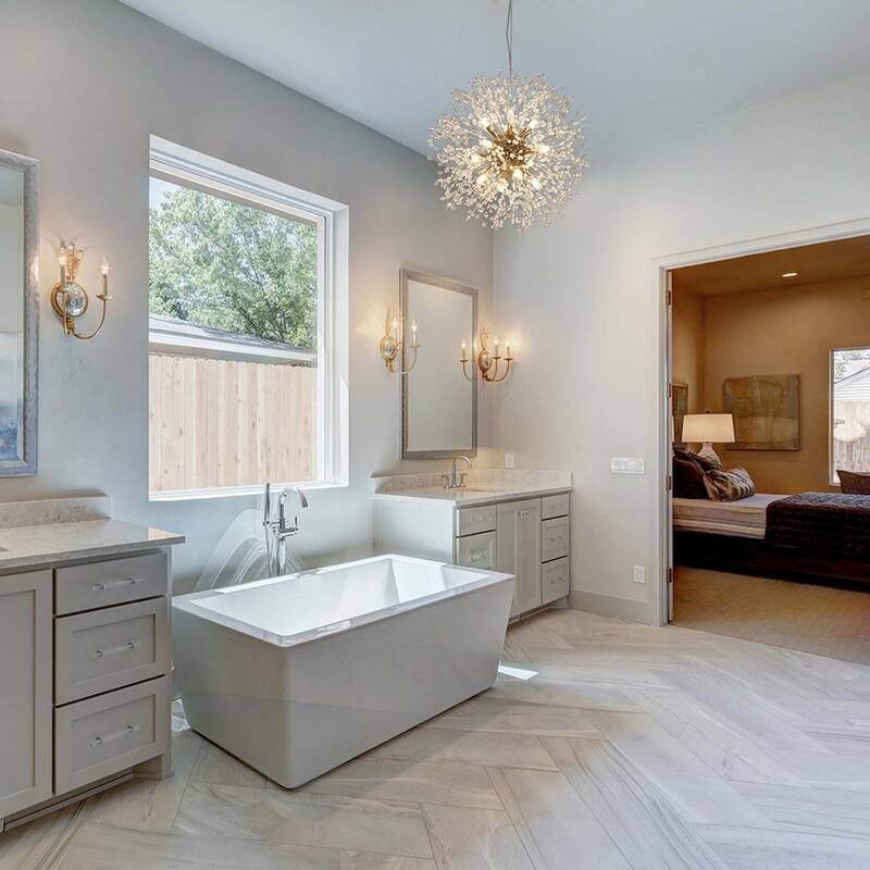 8/9/12/16-Light Modern Linear Sputnik Firework Dandelion Crystal Chandelier