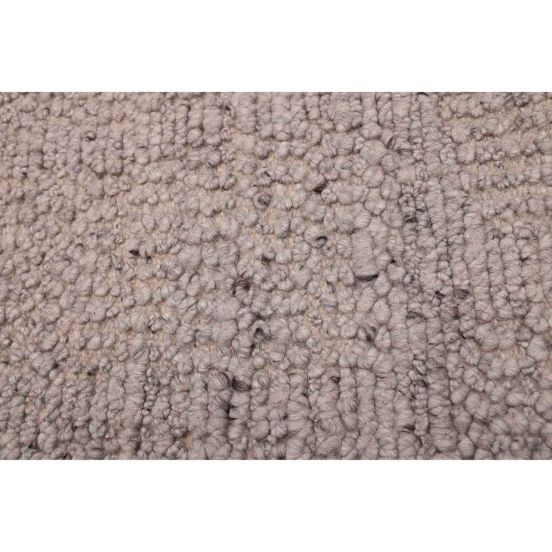 ECARPETGALLERY Hand-knotted Looma Grey Wool Rug - 7'11 x 9'6