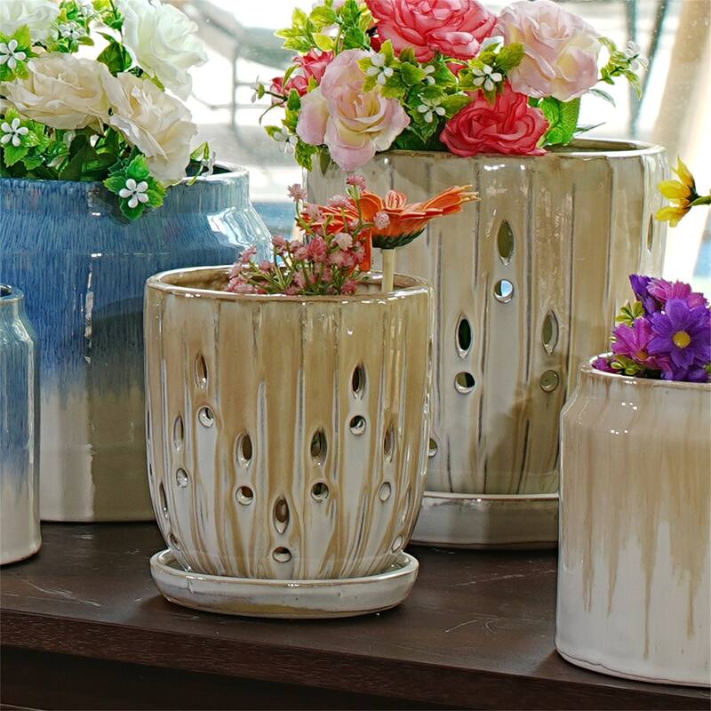 Modern Ceramic Flowerpot (Set of 2)