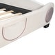 preview thumbnail 9 of 17, Bear-Shaped Velvet Full Size Platform Bed with Storage Pocket