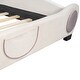 preview thumbnail 19 of 57, Velvet Upholstered Platform Bed with Bear Shaped Headboard and Pocket