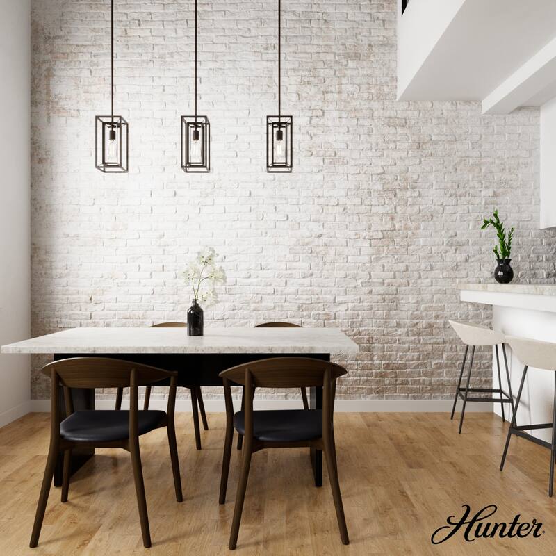 Hunter Doherty 1-Light Mini Pendant - Kitchen Island, Dining Room, Bedroom - Industrial, Contemporary, Transitional