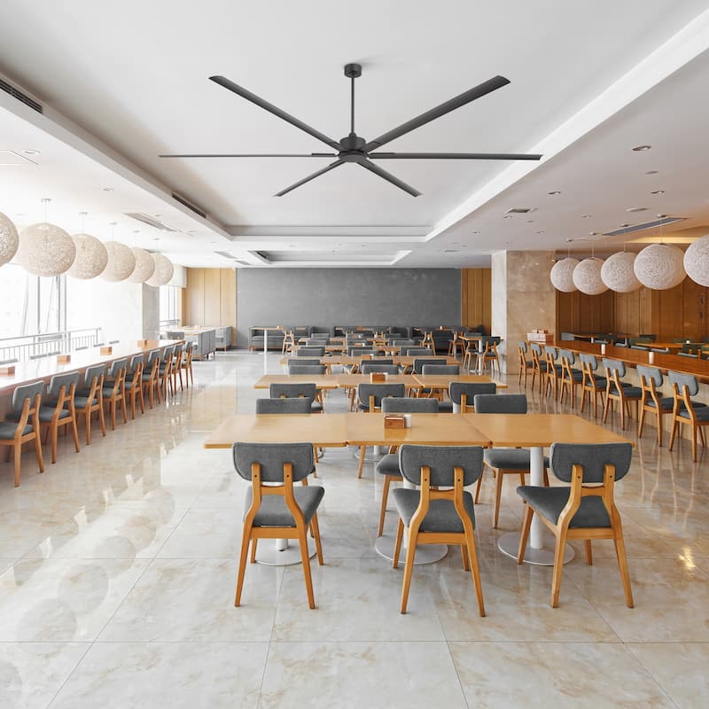 120" Indsutrial Extra Larger HVLS Commercial Ceiling Fan with Remote and Aluminum Blades