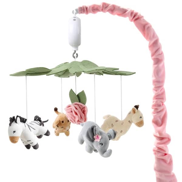 slide 2 of 5, The Peanutshell Wildest Dreams Pink Musical Crib Mobile for Baby Girls