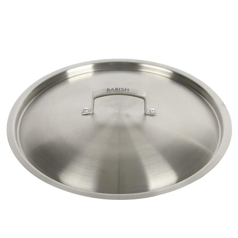 Babish 12 Inch Stainless Steel Triply Professional Grade Fry Pan w/ Stainless Lid