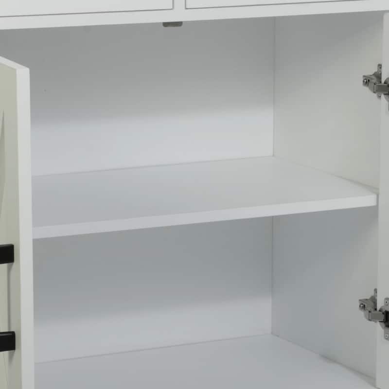 Traditional 42.4" Wide 3 Drawer Sideboard Storage Cabinet