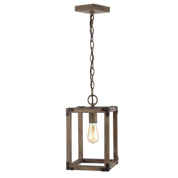 Magnolia 8 13 Adjustable Iron Rustic Farmhouse Led Pendant Brown By Jonathan Y On Sale Overstock 31452560