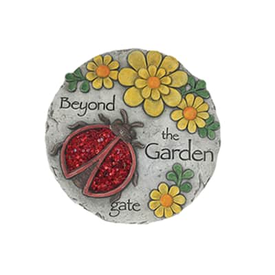 9.5" Cement Lady Bug Stepping Stone