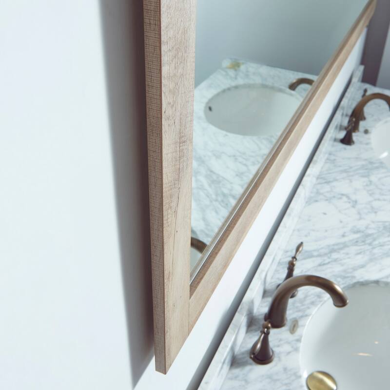 Cortes 72" Bathroom Vanity Barndoor Wall Mirror in Logs