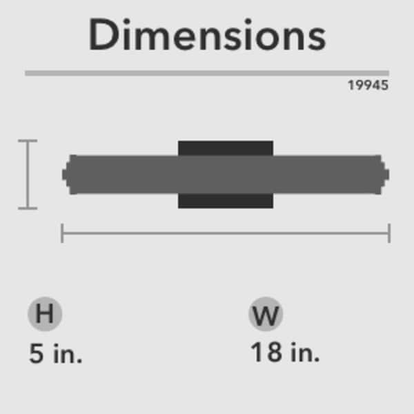 dimension image slide 9 of 34, Hunter Holly Grove Bathroom Vanity Wall Light, Art or Shelf Light - Contemporary - Damp Rated!