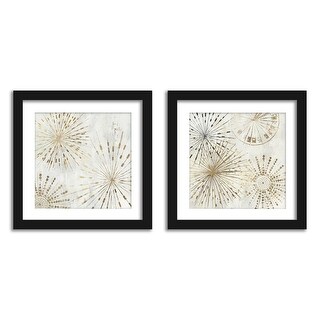Gold Starbursts By Pi Creative 2 Piece Framed Print Wall Art Set - Bed ...
