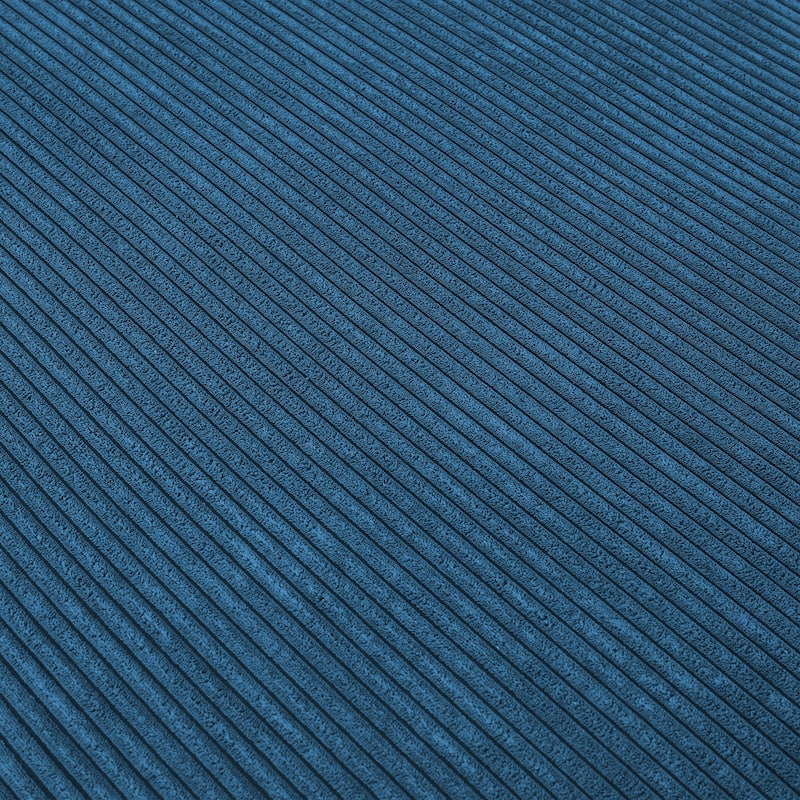 106 in. Wide Square Arm Polyester Fabric L-Shaped Sofa Deep-Seated Sectional Couches in Blue - 106"L×70"W×34"H