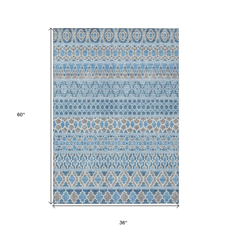 HomeRoots Quatrefoil Transitional Rectangle Outdoor Rug