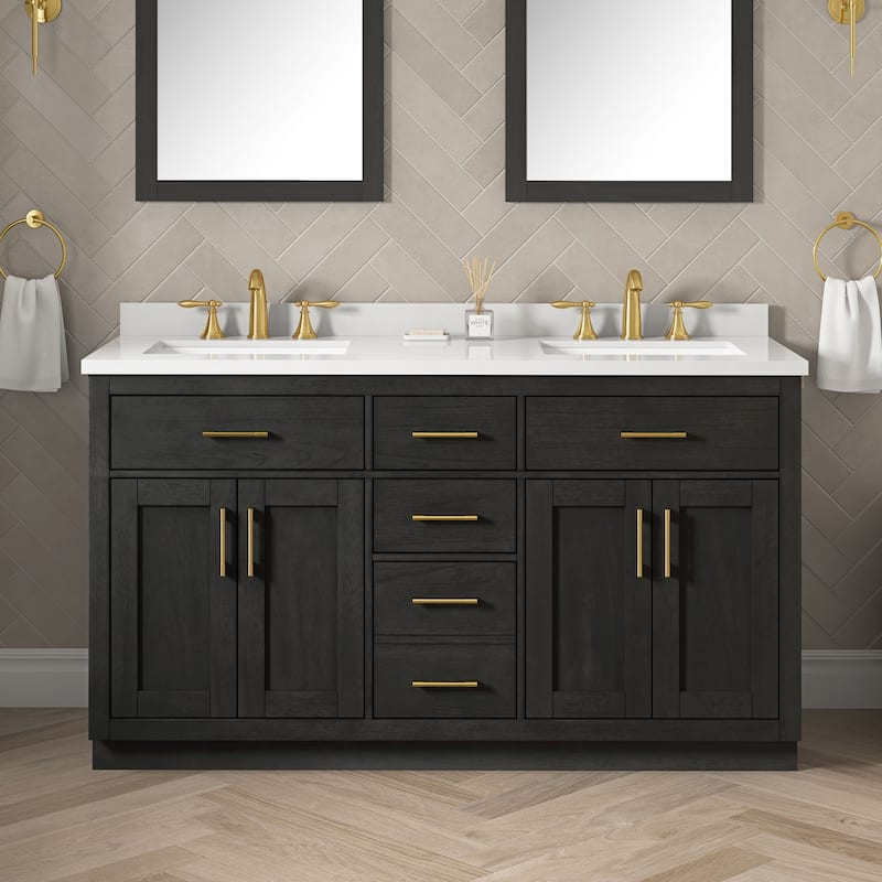OVE Decors Bailey Bathroom Vanity with Power Bar - 60" - Matte Black