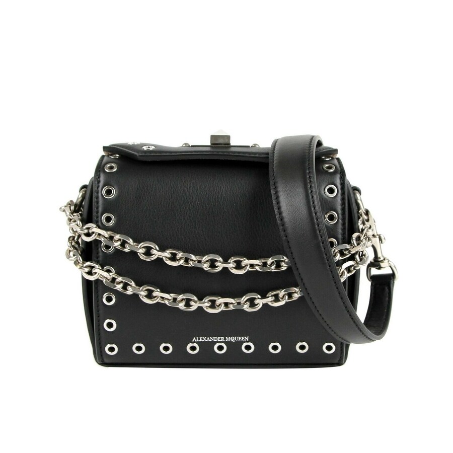 black cross bag with chain