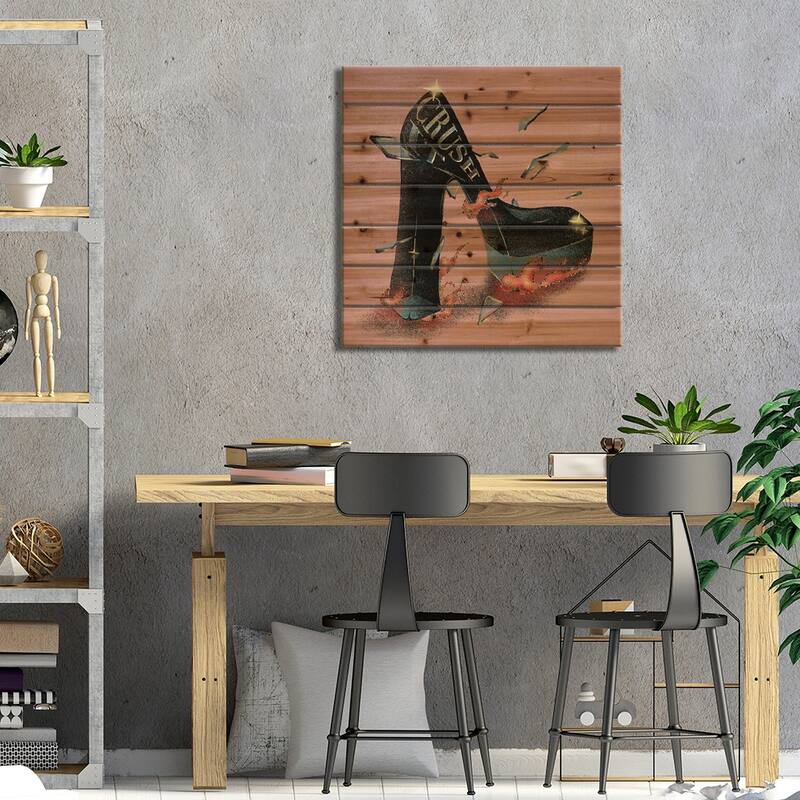 Crush It Print On Wood by Illunatica - Multi-Color