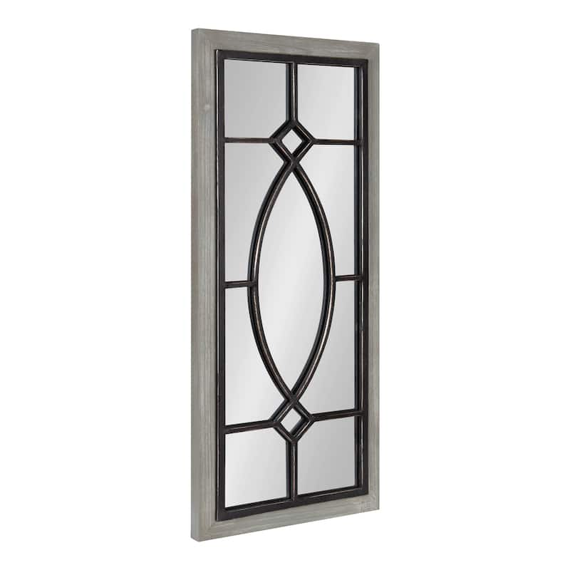 Kate and Laurel Bakersfield Wood Framed Mirror - 13x30 - Gray