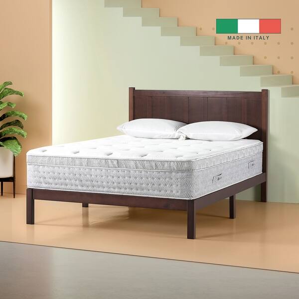 Shop Priage By Zinus Italian Made 13 Inch Hybrid Spring Pressure Relief Mattress Overstock 28997422