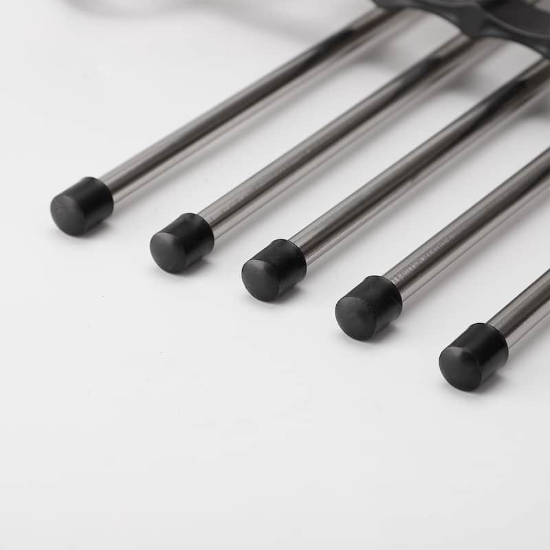 5-in-1 Space Saver Pants Trousers Hanger Closet Foldable Clothing Rack - Black,Silver Tone - 13" x 6" x 2.8"(L*W*H)