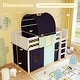 preview thumbnail 10 of 19, Twin Size Loft Bed Playhouse Bed Frame with Tower Tent and 3 Storage Pockets