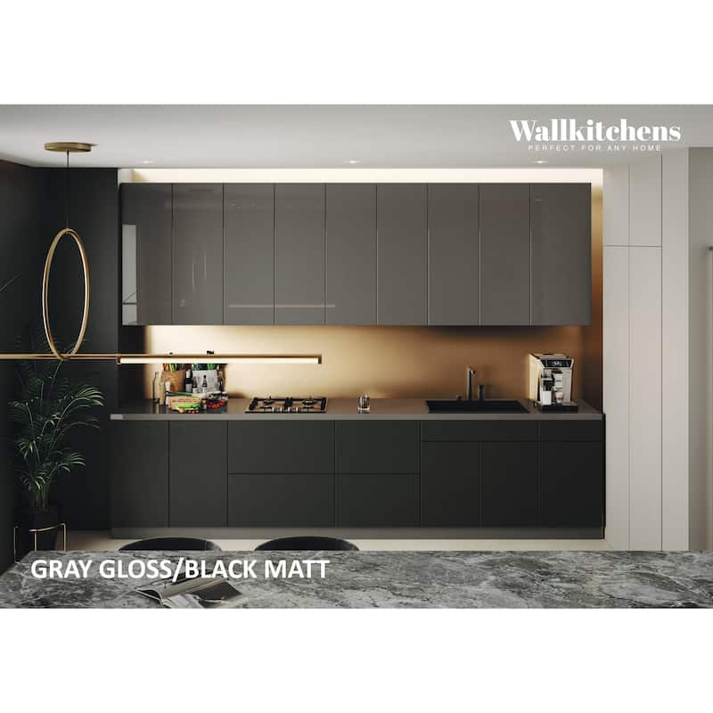 Kitchen Elite Epicure Collection Black Color Base Size 11Ft Wide - 138x24