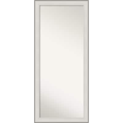 Non-Beveled Wood Full Length Floor Leaner Mirror - Imperial Frame - Outer Size: 29 x 65 in