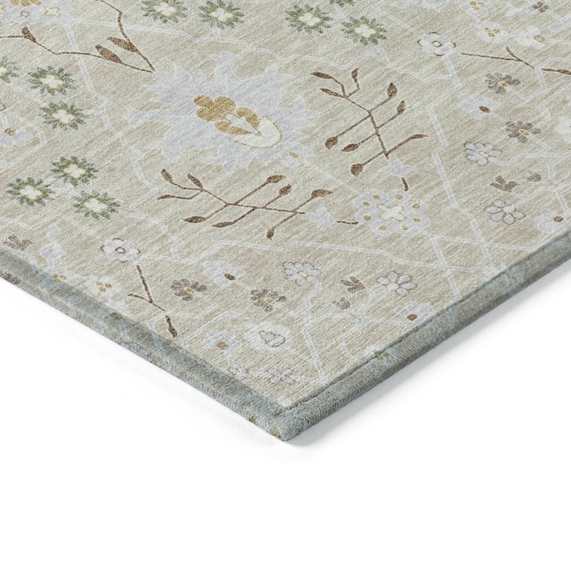 Machine Washable Indoor/ Outdoor Global Traditional Chantille Rug