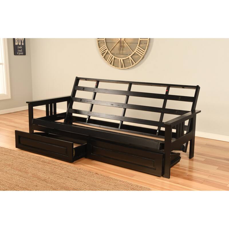 Somette Monterey Futon Frame with Storage Drawers, Mattress Not Included