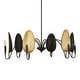 preview thumbnail 4 of 13, Uttermost Warwick 6 Light Matte Black Chandelier - 41.5"W x 41.5"D x 19"H