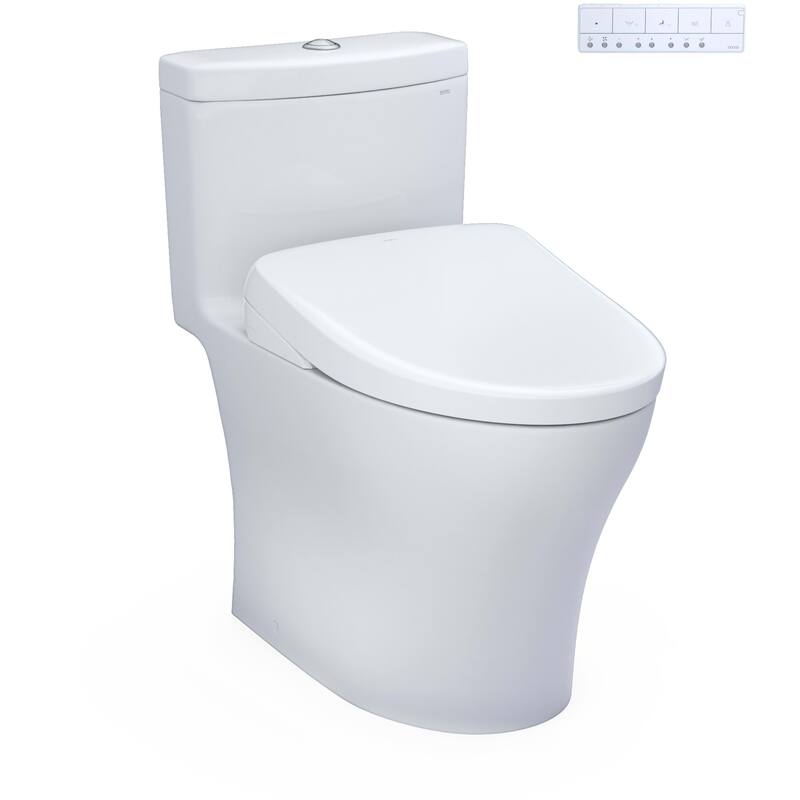 Toto MW6464736CEMFGN#01 Aquia IV 0.9 / 1.28 GPF Dual Flush One Piece Elongated Chair Height Toilet