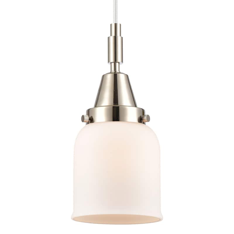 Innovations Lighting 447-1P-G51 Bell 5" Wide Mini Pendant with Matte - Polished Nickel