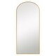 preview thumbnail 22 of 20, Arched Metal Full-length Standing Floor Mirror