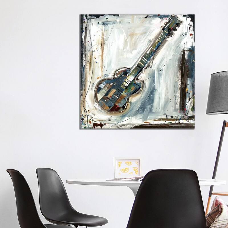 iCanvas "Imprint Guitar" by Kelsey Hochstatter Canvas Print - 37x37x1.5