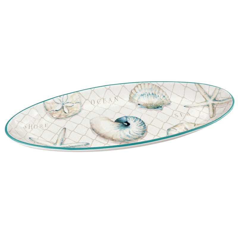 Certified International Ocean View Fish Platter - 19" x 8.75" x 1.5"
