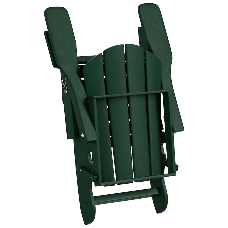 POLYTRENDS Laguna All Weather Poly Outdoor Patio Adirondack Chair - with Round Side Table (2-Piece)