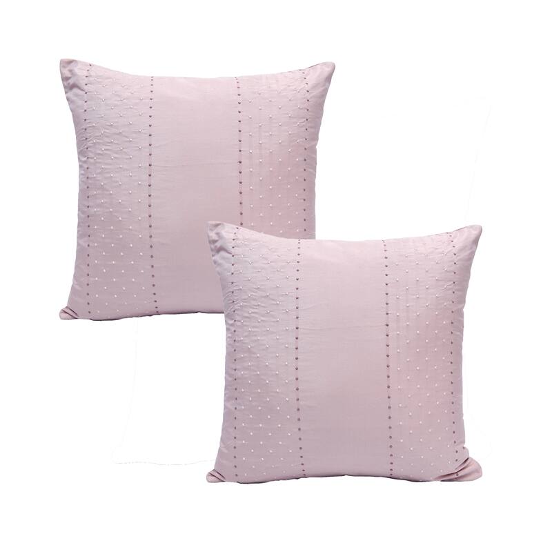 Marquesa Dots Slub Texture Pillow Shell 2 Piece Set, NO INSERT