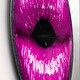 preview thumbnail 3 of 8, Designart 'Purple Lip Makeup' Oversized Shabby Chic Wall CLock
