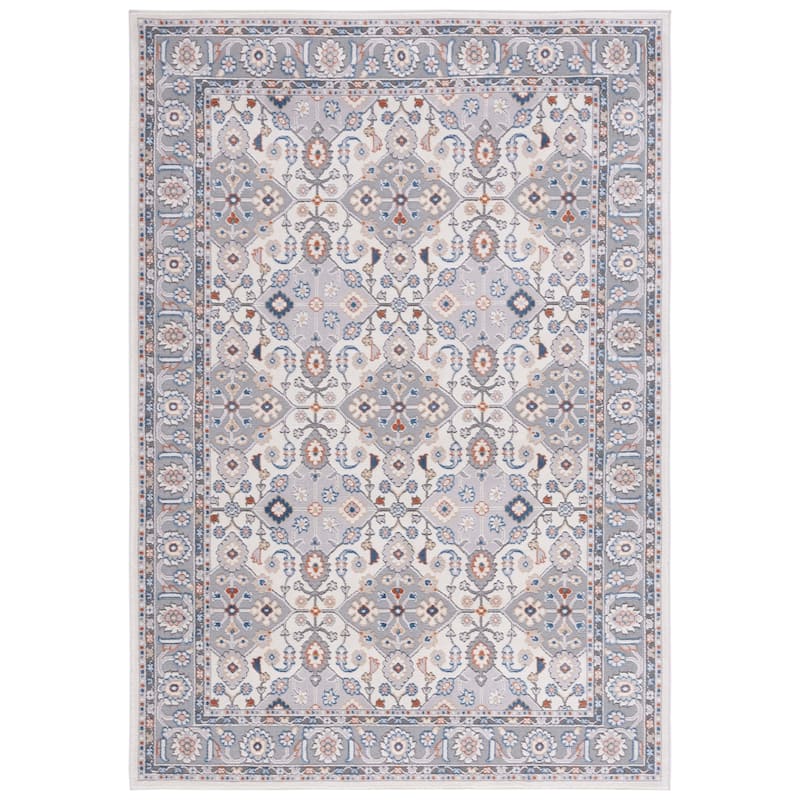SAFAVIEH Handmade Eternal Sasho Oriental Rug - 6'7" Square - Grey/Blue Rust