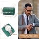 preview thumbnail 14 of 15, Watch Travel Case for Men Crocodile Pattern Leather Watch Roll Travel Case Portable Watch Storage Box Green - 2 Slots