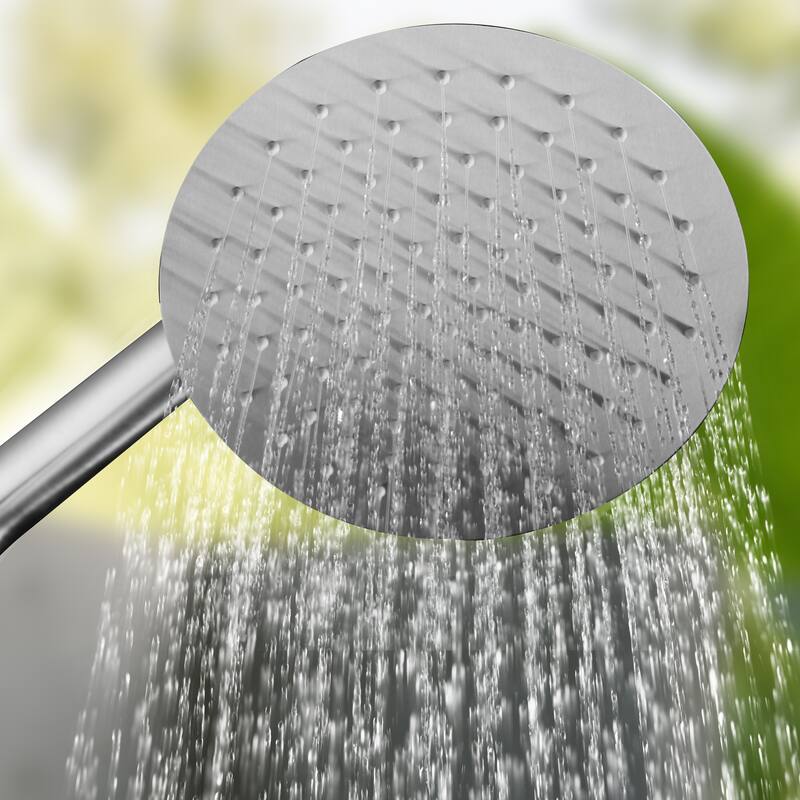 63"H 316 Stainless Steel Wall-Mounted Heavy-Duty Outdoor Shower