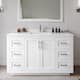 Option White / White Quartz Top / Brushed Nickel Hardware