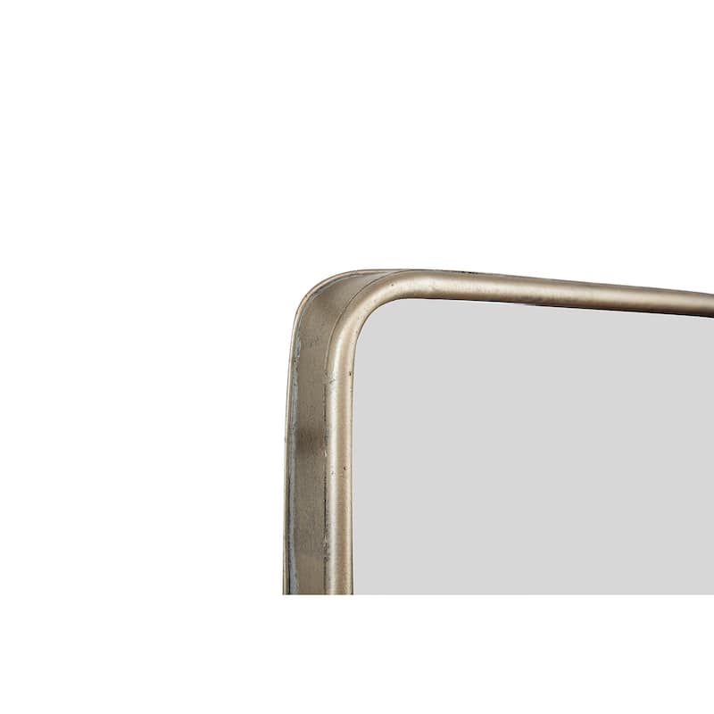 Metal Framed Wall Mirror with Shelf