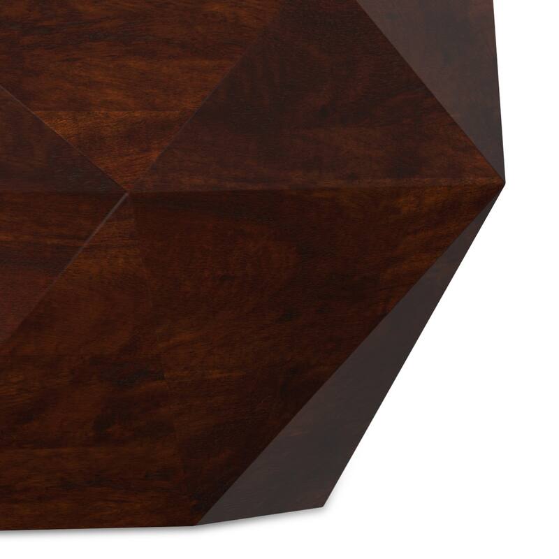 WYNDENHALL Paros SOLID ACACIA WOOD 35 inch Wide Irregular Contemporary Coffee Table Fully Assembled
