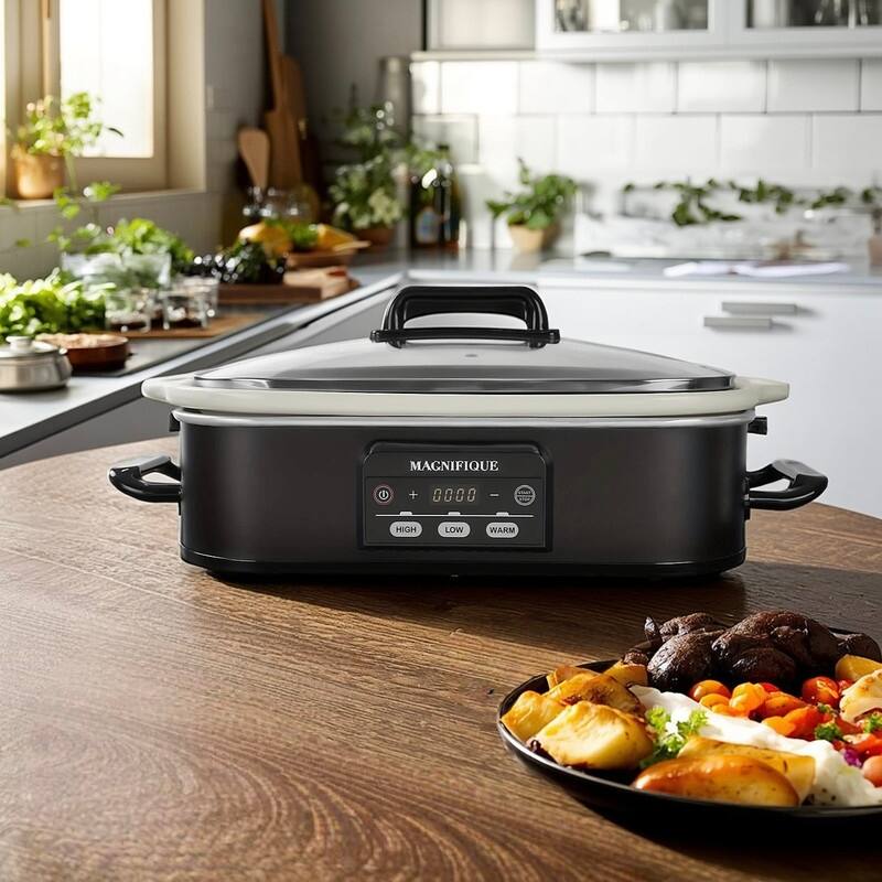 MAGNIFIQUE Programmable Slow Cooker with Non-Stick Pot
