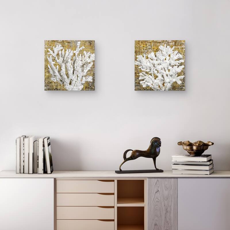 White Coral I-II by Studio Arts Canvas Art Prints