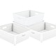 preview thumbnail 41 of 44, Simplify 4 Pack Slide 2 Stack It Storage Tote Baskets White - Shallow
