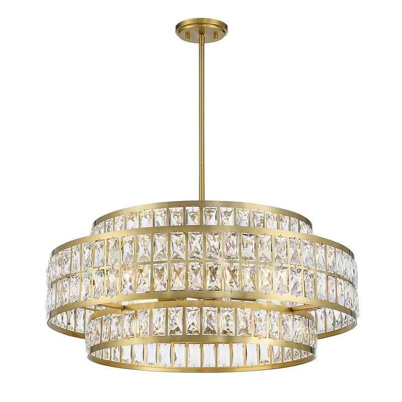 Savoy House 7-9048-6 Renzo 6 Light 28" Wide Crystal Waterfall