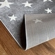 preview thumbnail 3 of 18, Kids Rug with Stars for Nursery Starry Sky in grey, pink and green 3'11" x 5'7" - Grey
