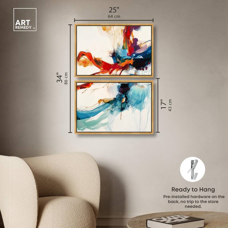 Vibrant Palette I Canvas Set of 2 by Art Remedy